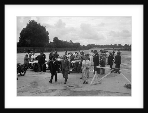 Riley 9, Aston Martin and Salmson at the LCC Relay GP, Brooklands, 25 July 1931 by Bill Brunell