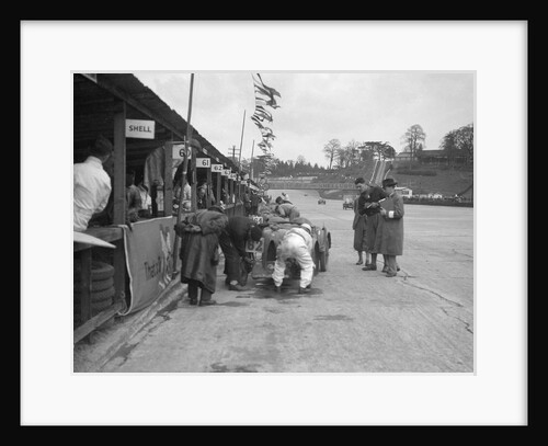 N Black and CW Fiennes' MG C type in the pits at the JCC Double Twelve race, Brooklands, May 1931 by Bill Brunell