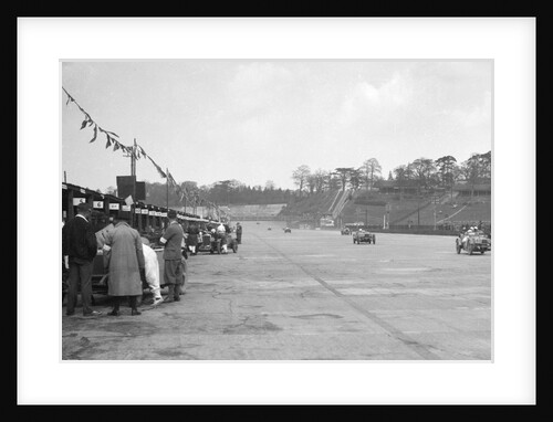Invicta leading a Riley 9 Brooklands in the JCC Double Twelve race, Brooklands, 8/9 May 1931 by Bill Brunell