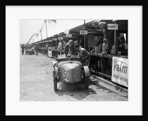 Vernon Balls and AB Gilbert's Austin Ulster at the JCC Double Twelve race, Brooklands, 8/9 May 1931 by Bill Brunell