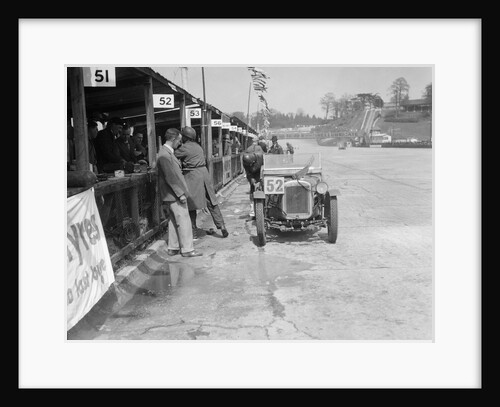 Austin Ulster of ECH Randall and WE Harker in the pits, JCC Double Twelve race, Brooklands, 1931 by Bill Brunell