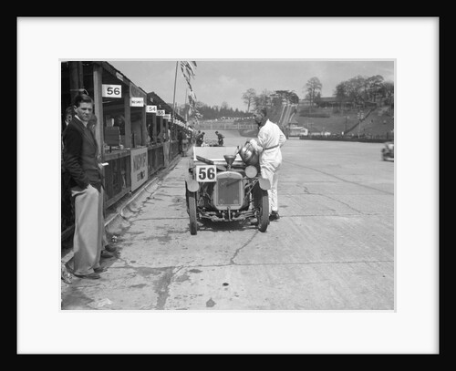 J Reeves and HHB Beacon's Austin Ulster in the pits, JCC Double Twelve race, Brooklands, 1931 by Bill Brunell