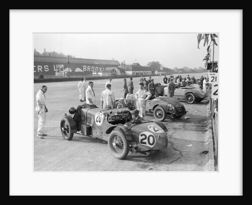 Alvis and Lea-Francis cars at the JCC Double Twelve race, Brooklands, 8/9 May 1931 by Bill Brunell