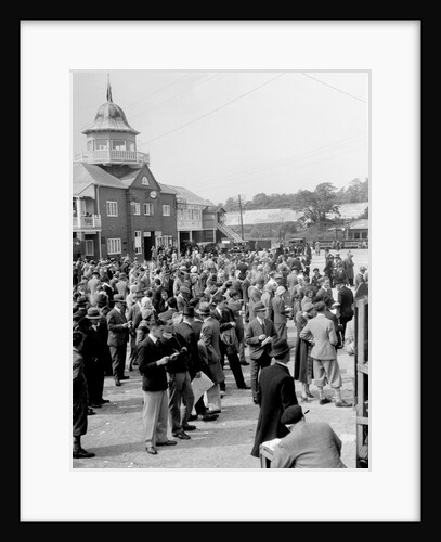 People attending a motor racing event at Brooklands by Bill Brunell