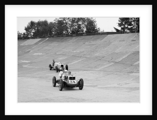 MG Magnettes of Henry Leslie Brooke and Bill Hughes, JCC International Trophy, Brooklands, 1937. by Bill Brunell
