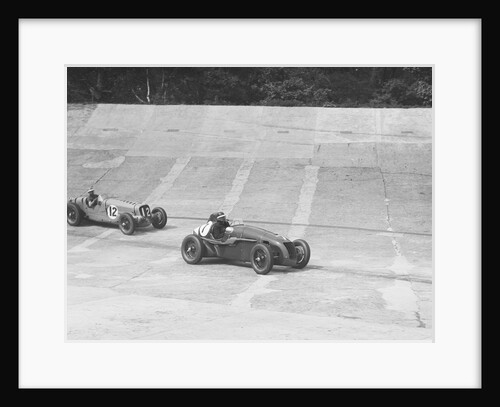 HC Hunter's Alta leading a Delahaye, JCC International Trophy, Brooklands, 2 August 1937 by Bill Brunell
