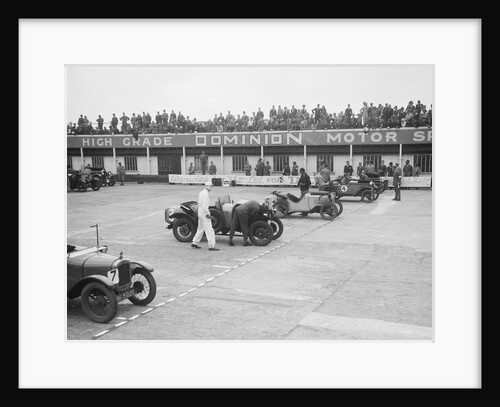 Cars on the start line at the JCC Members Day, Brooklands, 4 July 1931 by Bill Brunell