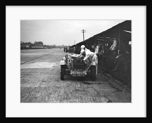 Alfa Romeo of KD Evans in the pits at the JCC Members Day, Brooklands, 4 July 1931 by Bill Brunell