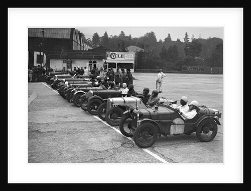 Cars on the start line at a JCC Members Day, Brooklands by Bill Brunell