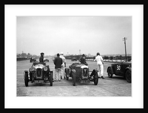 Two Salmson cars on the start line at a JCC Members Day, Brooklands by Bill Brunell