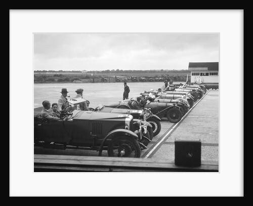 Cars on the start line at the JCC Members Day, Brooklands, 4 July 1931 by Bill Brunell