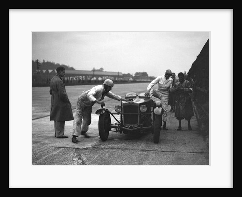 RL Bellamy's Frazer-Nash in the pits at a JCC Members Day, Brooklands by Bill Brunell