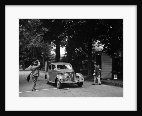 JB Thompson's Ford V8 on the way to winning bronze in the MCC Torquay Rally, July 1937 by Bill Brunell