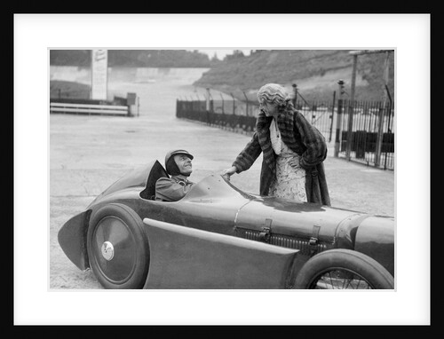 Leon Cushman's Austin 7 racer at Brooklands for a speed record attempt, 8 August 1931 by Bill Brunell