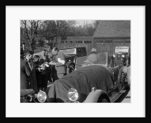 Bugatti Type 43 taking part in the Bugatti Owners Club car teasure hunt, 25 October 1931 by Bill Brunell