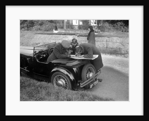 Wolseley Hornet taking part in the Bugatti Owners Club car treasure hunt, 25 October 1931 by Bill Brunell