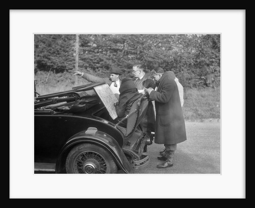 Wolseley Hornet taking part in the Bugatti Owners Club car treasure hunt, 25 October 1931 by Bill Brunell