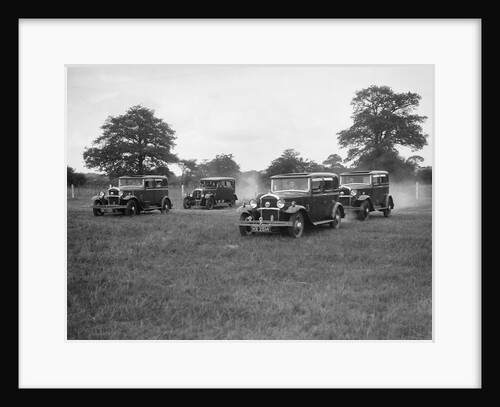 Three Singer Super Sixes and a Singer Senior at the Bugatti Owners Club gymkhana, 5 July 1931 by Bill Brunell