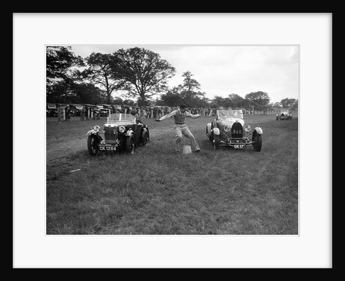 MG M type and Bugatti Type 43 taking part in the Bugatti Owners Club gymkhana, 5 July 1931 by Bill Brunell