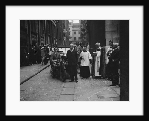 600 cc Douglas motorcycle combination at a motor vehicle blessing ceremony by Bill Brunell