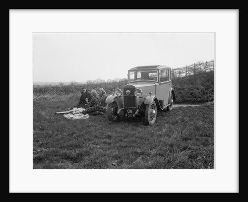 Three women having a picnic during a road test of a Triumph Scorpion, 1931 by Bill Brunell