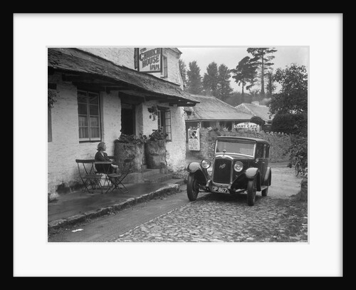 1931 Austin 16/6 on a road test, parked outside the Church House Inn, Stoke Gabriel, Devon by Bill Brunell