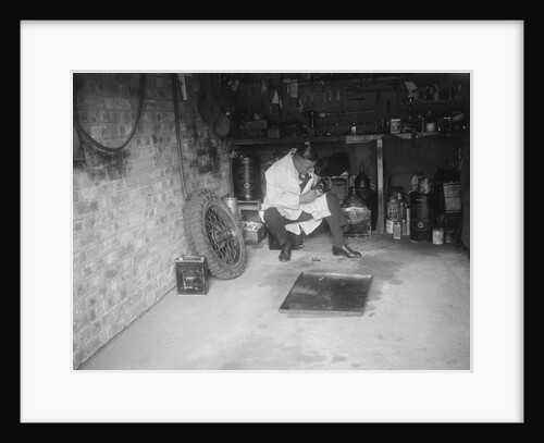 FA Thatcher in his garage by Bill Brunell