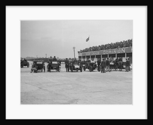 Cars competing in the BARC Daily Sketch Old Crocks Race, Brooklands, 1931 by Bill Brunell