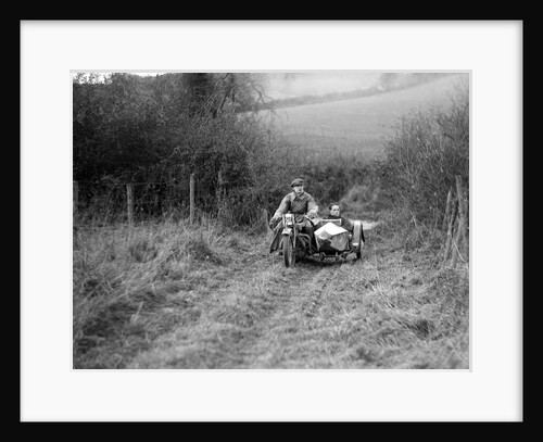 Sunbeam and sidecar competing in the Inter-Varsity Trial, November 1931 by Bill Brunell