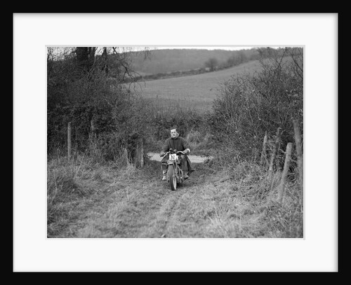 600 cc Ariel Square Four of HLS Sikes competing in the Inter-Varsity Trial, November 1931 by Bill Brunell