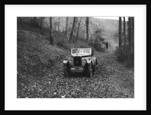 W Wright's Morris Minor with body by Arrow competing in the Inter-Varsity Trial, November 1931 by Bill Brunell