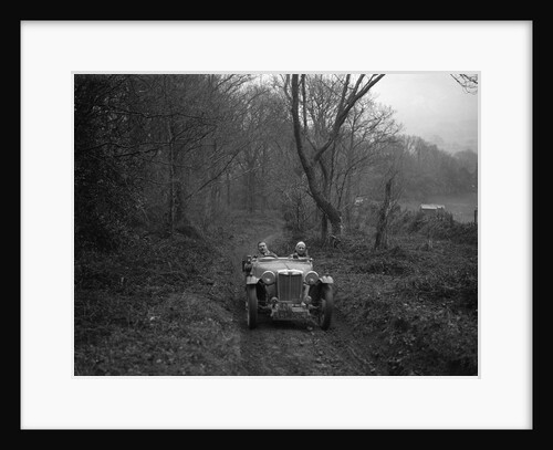 1936 MG TA taking part in a motoring trial, late 1930s by Bill Brunell