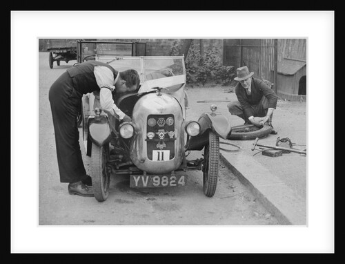 Working on the engine of E Martin's Austin Swallow at the North West London Motor Club Trial, 1929 by Bill Brunell