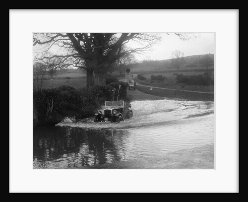 1932 Morris Minor tourer driving through a ford during a motoring trial, 1936 by Bill Brunell