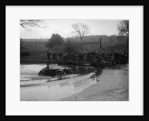 MG PA driving through a ford during a motoring trial, 1936 by Bill Brunell