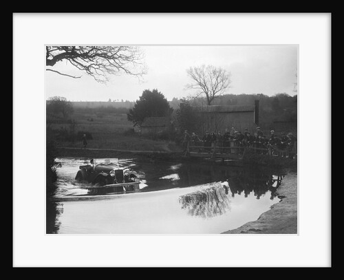 Hillman Aero Minx open 2-seater driving through a ford during a motoring trial, 1936 by Bill Brunell