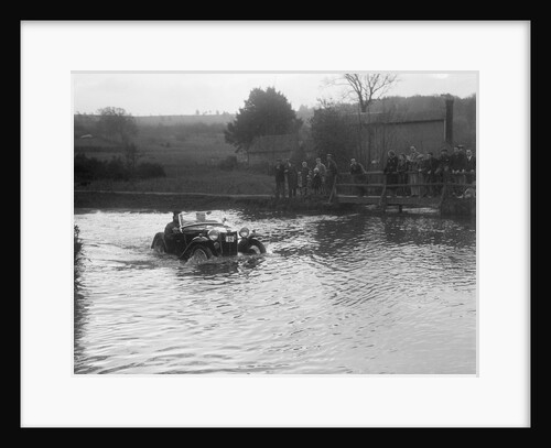 MG PA driving through a ford during a motoring trial, 1936 by Bill Brunell