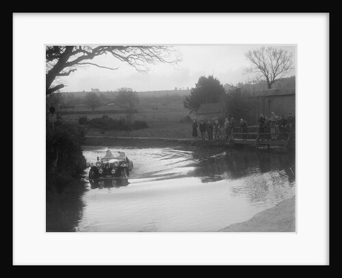 MG PA driving through a ford during a motoring trial, 1936 by Bill Brunell