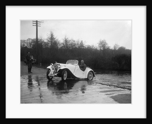 972 cc Singer Le Mans driving through a ford during a motoring trial, 1936 by Bill Brunell