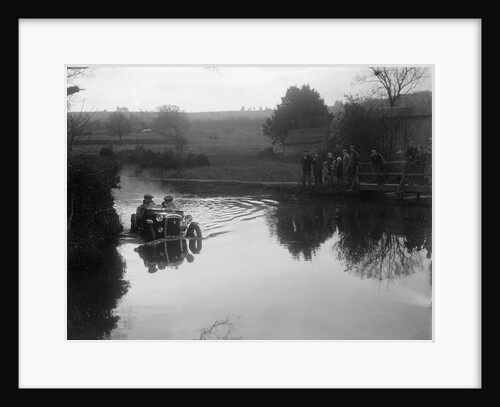 Austin Ulster driving through a ford during a motoring trial, 1936 by Bill Brunell