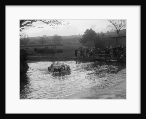 972 cc Singer Le Mans driving through a ford during a motoring trial, 1936 by Bill Brunell