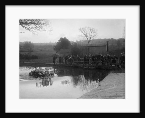 972 cc Singer Le Mans driving through a ford during a motoring trial, 1936 by Bill Brunell