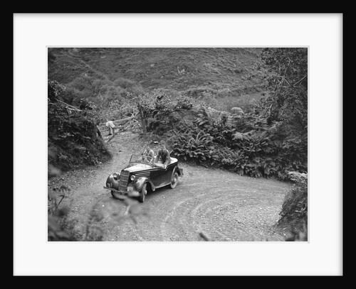 1935 Ford Ten tourer taking part in a motoring trial, late 1930s by Bill Brunell