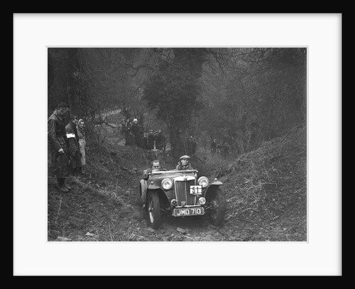 1938 MG TA taking part in the Petersfield Trial, 1938 by Bill Brunell