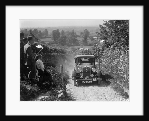 1934 Morris Ten taking part in a West Hants Light Car Club Trial, Ibberton Hill, Dorset, 1930s by Bill Brunell