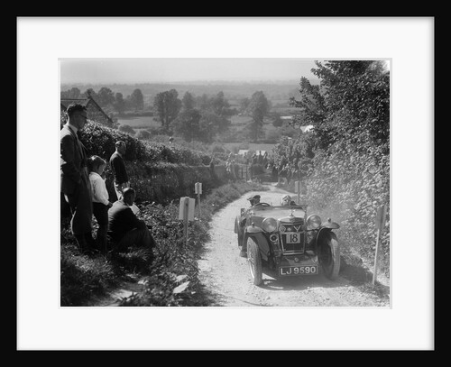 1934 MG PA taking part in a West Hants Light Car Club Trial, Ibberton Hill, Dorset, 1930s by Bill Brunell