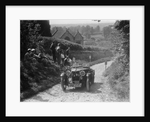 1932 MG J2 Standard taking part in a West Hants Light Car Club Trial, Ibberton Hill, Dorset, 1930s by Bill Brunell