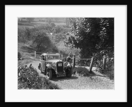 1933 Singer coupe taking part in a West Hants Light Car Club Trial, Ibberton Hill, Dorset, 1930s by Bill Brunell