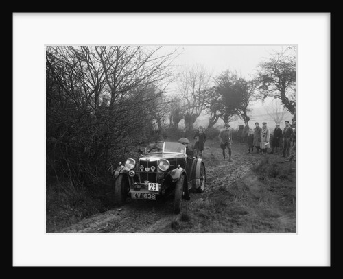 MG M type of AJ Milburn at the Sunbac Colmore Trial, near Winchcombe, Gloucestershire, 1934 by Bill Brunell