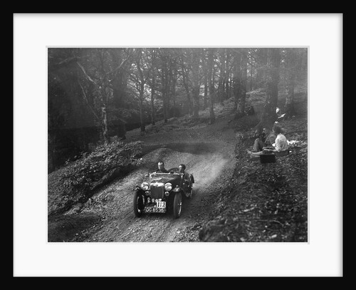 MG PA taking part in the B&HMC Brighton-Beer Trial, Fingle Bridge Hill, Devon, 1934 by Bill Brunell